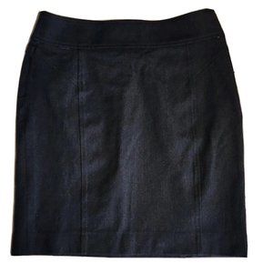 BANANA REPUBLIC Solid All Dark Gray Grey Side Zip Pencil Skirt Womens Size 4